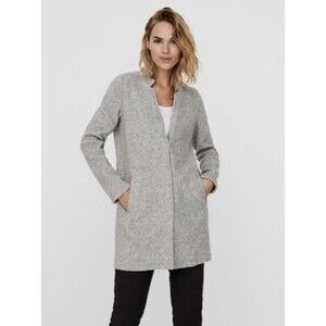 Vero Moda Women's Katrine Soft Between Seasons Pocket Coat Sz Large Grey EUC